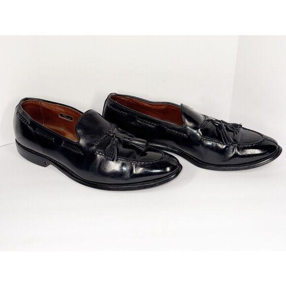 Allen Edmonds Black Leather Pembrooke Loafer Tassel Classic Dress Shoes 11 D - Picture 2 of 16